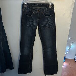 Cowgirl Tuff Womans mid rise Indigo Bootcut Jeans